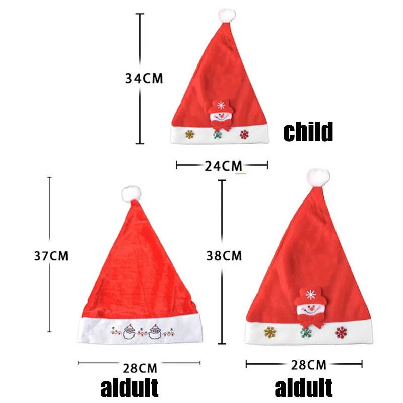 1PC Božićni ukrasi Božićni šešir Djed Mraz Snjegović za odrasle i djecu Božićni ukrasi Pokloni za Novu 2022.