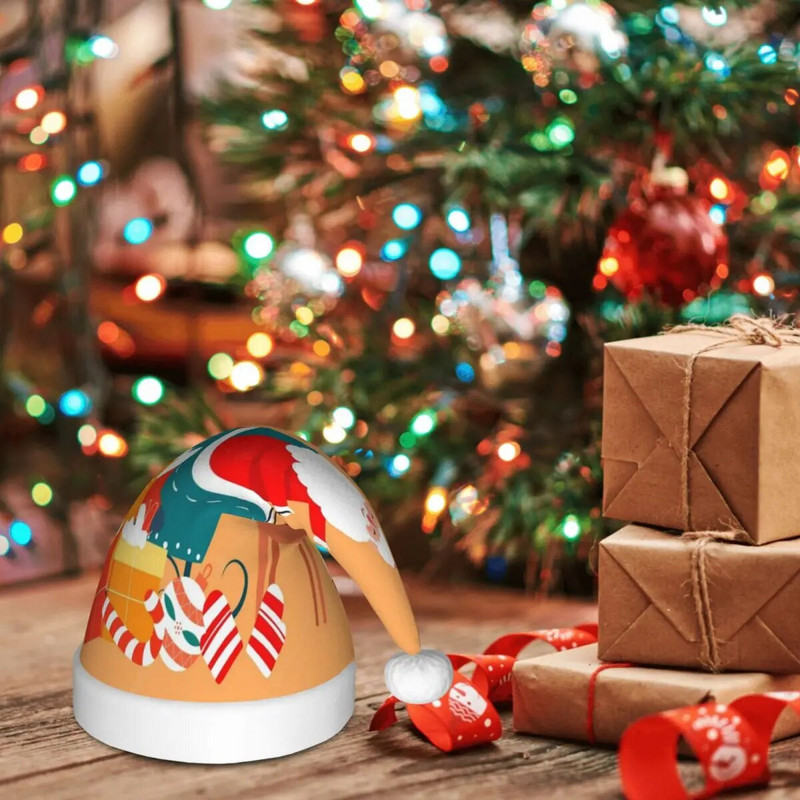 Djed Mraz 136 Božićna kapa za djecu Cartoon Vintage Sretni praznici Novogodišnji ukrasi