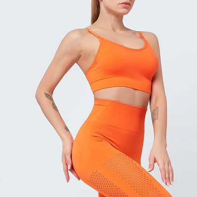 Ženski bešavni joga set Odjeća za teretanu Tajice za vježbanje Sportsko odijelo Žensko bešavno odijelo dugih rukava visokog struka za fitnes Sportska odjeća