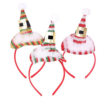 Коледни ленти за глава Коледна парти шапка за деца и възрастни, коледна лента за глава за украса на коледно парти