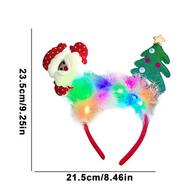 LED božićna traka za glavu od roga Svjetleći sob traka za glavu Svjetleći obruč za kosu Dječji kostim za zabavu Slatka božićna dekoracija