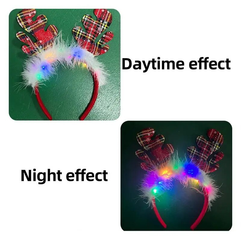 LED božićna traka za glavu od roga Svjetleći sob traka za glavu Svjetleći obruč za kosu Dječji kostim za zabavu Slatka božićna dekoracija