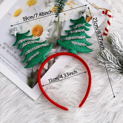 Božićno drvce Trake za glavu Šešir Jelen Rog Božić Pokrivala za glavu Traka Dekoracija za kućnu zabavu Djevojka Žene Darovi Natal Navidad 2023