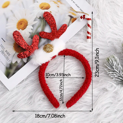 Božićno drvce Trake za glavu Šešir Jelen Rog Božić Pokrivala za glavu Traka Dekoracija za kućnu zabavu Djevojka Žene Darovi Natal Navidad 2023