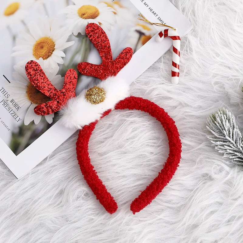 Božićno drvce Trake za glavu Šešir Jelen Rog Božić Pokrivala za glavu Traka Dekoracija za kućnu zabavu Djevojka Žene Darovi Natal Navidad 2023