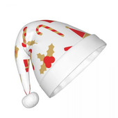 Sretan Božić Uzorak 149 Božićna kapa za djecu Ispis Djeda Božićnjaka Sretna Nova godina Novogodišnji ukrasi