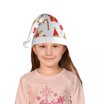 Καλά Χριστούγεννα Μοτίβο 149 Χριστουγεννιάτικο καπέλο για παιδιά Αϊ-Βασίλη Εκτύπωση Καλή Πρωτοχρονιά Διακοσμήσεις για το νέο έτος