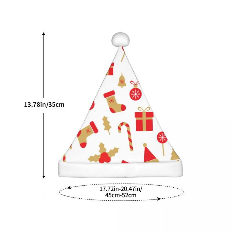 Sretan Božić Uzorak 149 Božićna kapa za djecu Ispis Djeda Božićnjaka Sretna Nova godina Novogodišnji ukrasi