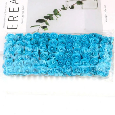 144 KOM 1,5 cm umjetni papirnati mini buket ruža za albume za svadbene zabave Jeftino umjetno cvijeće ruža