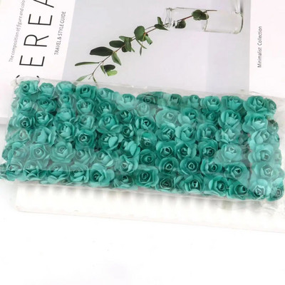 144 KOM 1,5 cm umjetni papirnati mini buket ruža za albume za svadbene zabave Jeftino umjetno cvijeće ruža