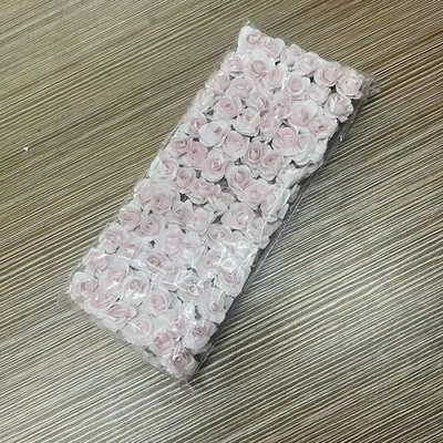 144 KOM 1,5 cm umjetni papirnati mini buket ruža za albume za svadbene zabave Jeftino umjetno cvijeće ruža