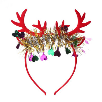 Χριστουγεννιάτικη δραστηριότητα Δραστηριότητα κεφαλής Elk Χαριτωμένα γλυκά κρίκοι μαλλιών από κέρατο ελαφιού Κόρη Παιδιά Αξεσουάρ μαλλιών για ενήλικες Δώρο Noel