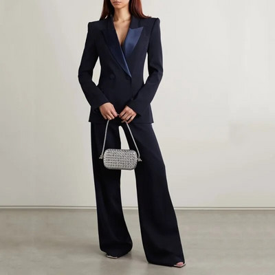 Kétsoros szett női kétrészes alkalmi elegáns női öltönyök 2 részes hajtóka elegáns öltöny blézer női ruházat