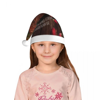Καλά Χριστούγεννα 2 Χριστουγεννιάτικο καπέλο για Παιδικά Διακοσμητικά Άγιου Βασίλη Καλή Πρωτοχρονιά