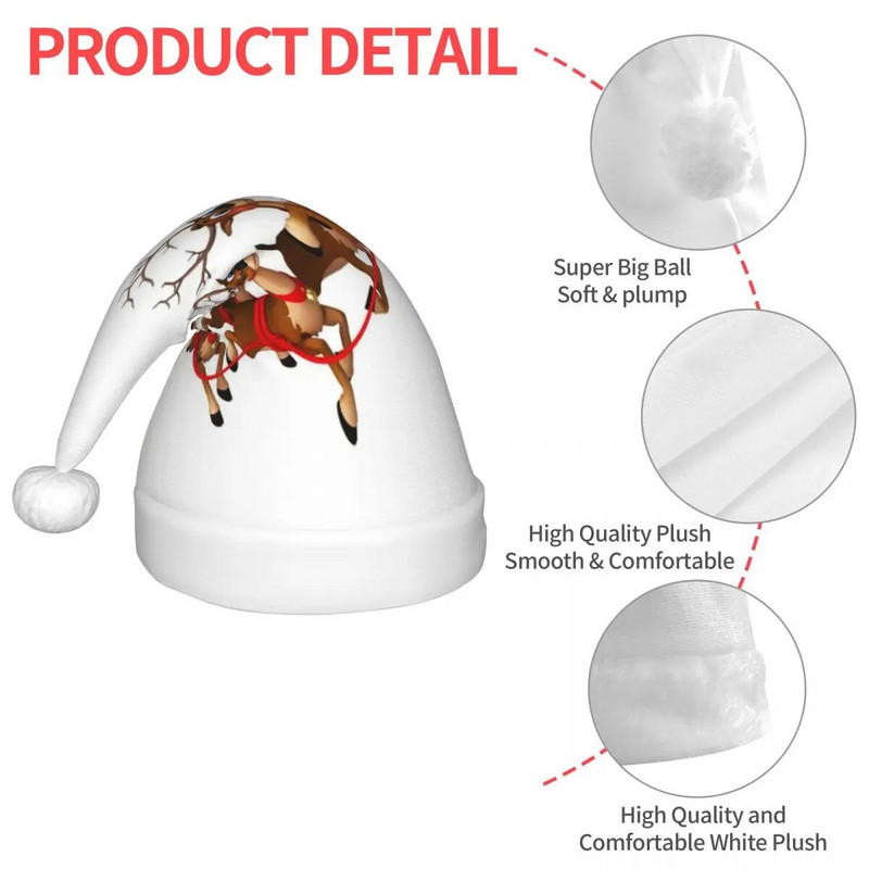 Djed Mraz 123 Božićna kapa za djecu Elk Snijeg Nova godina Djed Mraz kapa za djecu