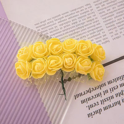 144 komada pjenastog umjetnog cvijeća u više boja za vjenčanje, kućni dekor, spomenari, umjetni cvjetni vijenac, dodaci, male ruže