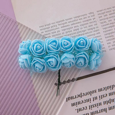 144 komada pjenastog umjetnog cvijeća u više boja za vjenčanje, kućni dekor, spomenari, umjetni cvjetni vijenac, dodaci, male ruže