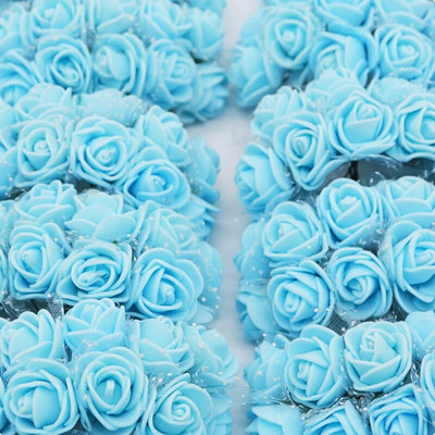 144 komada pjenastog umjetnog cvijeća u više boja za vjenčanje, kućni dekor, spomenari, umjetni cvjetni vijenac, dodaci, male ruže