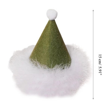 Χριστουγεννιάτικο καπέλο λούτρινο Χριστουγεννιάτικο καπέλο βελούδινο καπέλο Santa Navidads Props Πρωτοχρονιά
