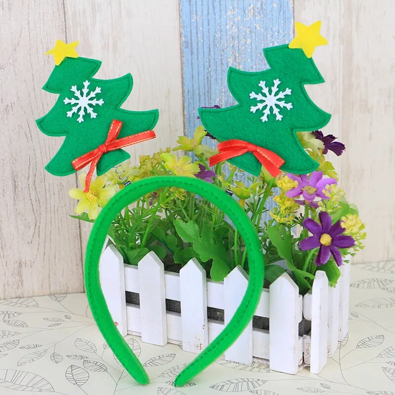 Jauka, karstā izpārdošana Ziemassvētku galvas saite Ziemassvētku vecīša ballītes dekorēšanai Divkāršā matu lente Galvas stīpa pieaugušiem bērniem Ziemassvētku dāvana