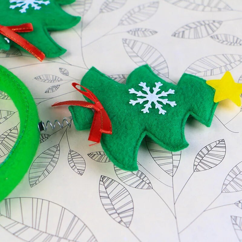 Jauka, karstā izpārdošana Ziemassvētku galvas saite Ziemassvētku vecīša ballītes dekorēšanai Divkāršā matu lente Galvas stīpa pieaugušiem bērniem Ziemassvētku dāvana