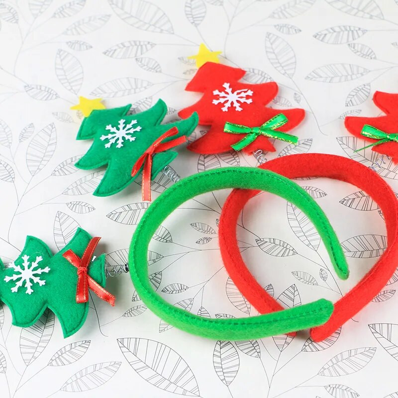 Jauka, karstā izpārdošana Ziemassvētku galvas saite Ziemassvētku vecīša ballītes dekorēšanai Divkāršā matu lente Galvas stīpa pieaugušiem bērniem Ziemassvētku dāvana