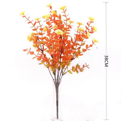 Mākslīgie rudens ziedi āra rudens viltus ziedi plastmasas krūmu augs kāzām Mājas dārza Pateicības Ziemassvētku dekors