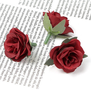 10/20/50Pcs Rose Artificial Flowers 3,5cm Fake Flowers for Home Decor Στολισμός Γάμου Κήπου Γιρλάντες Αξεσουάρ δώρου