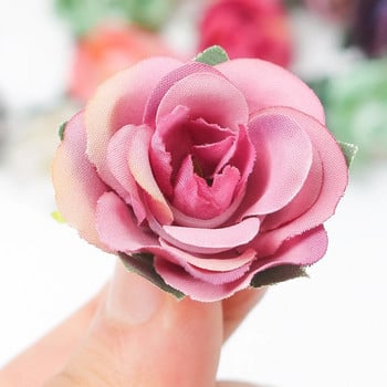 10/20/50Pcs Rose Artificial Flowers 3,5cm Fake Flowers for Home Decor Στολισμός Γάμου Κήπου Γιρλάντες Αξεσουάρ δώρου
