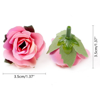10/20/50Pcs Rose Artificial Flowers 3,5cm Fake Flowers for Home Decor Στολισμός Γάμου Κήπου Γιρλάντες Αξεσουάρ δώρου