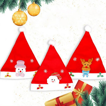 Плюшена шапка на Дядо Коледа Уникална празнична коледна шапка със сладък снежен човек на Дядо Коледа Декорации от лосове Очарователен анимационен коледен орнамент за празниците