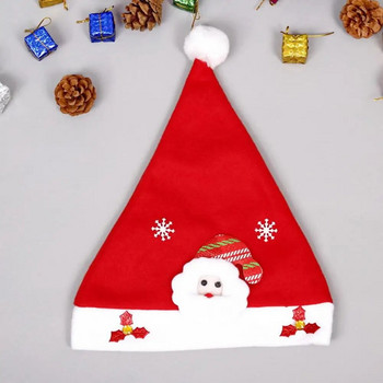 Λούτρινο καπέλο Άγιου Βασίλη Μοναδικό εορταστικό χριστουγεννιάτικο καπέλο με χαριτωμένα διακοσμητικά από άλκες του Άγιου Βασίλη Γοητευτικό Χριστουγεννιάτικο στολίδι κινουμένων σχεδίων για τις γιορτές