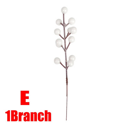 1/30 Grane s 14 glavica Umjetne bobice Grane Buket cvijeća Crvene bobice božikovine Stabljike Biljke za božićnu zabavu Uređenje doma