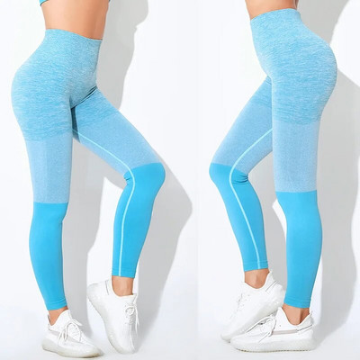 Bešavni ženski set za jogu Sportsko vježbanje u teretani Sportska odjeća Odjeća za teretanu Fitness Skraćena majica dugih rukava Tajice s visokim strukom Sportska odijela