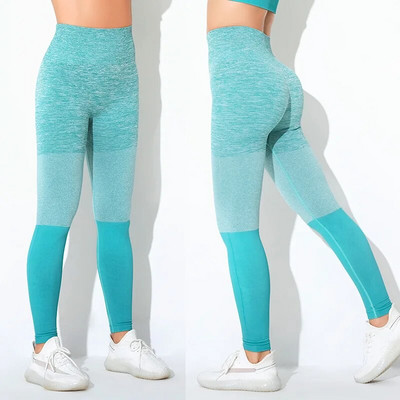 Bešavni ženski set za jogu Sportsko vježbanje u teretani Sportska odjeća Odjeća za teretanu Fitness Skraćena majica dugih rukava Tajice s visokim strukom Sportska odijela