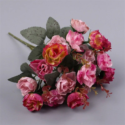 21 glava ruže Buket umjetnog cvijeća Lažno cvijeće za Valentinovo Dekoracije Svilena ruža Svadbeni stol Dekoracija doma za Valentinovo