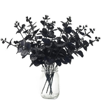 5τμχ/Παρτίδα Τεχνητό μίσχο μαύρου ευκάλυπτου Τεχνητά φυτά για φθινοπωρινή διακόσμηση σπιτιού Γάμος Ανθοσυνθέσεις
