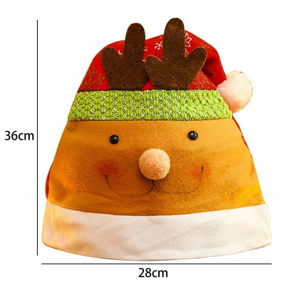 Božićni ukrasi Dekoracije Božićne kape Slatki crtani šeširi Djeda Mraza Djeca Djeca Odrasli Kape Rekviziti za božićne zabave Dekoracija