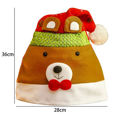 Božićni ukrasi Dekoracije Božićne kape Slatki crtani šeširi Djeda Mraza Djeca Djeca Odrasli Kape Rekviziti za božićne zabave Dekoracija