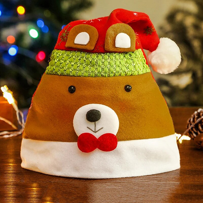 Božićni ukrasi Dekoracije Božićne kape Slatki crtani šeširi Djeda Mraza Djeca Djeca Odrasli Kape Rekviziti za božićne zabave Dekoracija