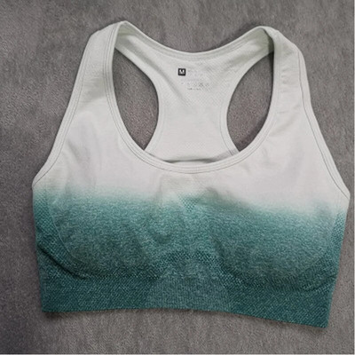 Sportski set Ženski Gradient Fitness Joga Trenirka Trčanje u teretani Sportska odjeća Majice za trčanje Bešavne tajice Sportski grudnjak Fitness odijelo