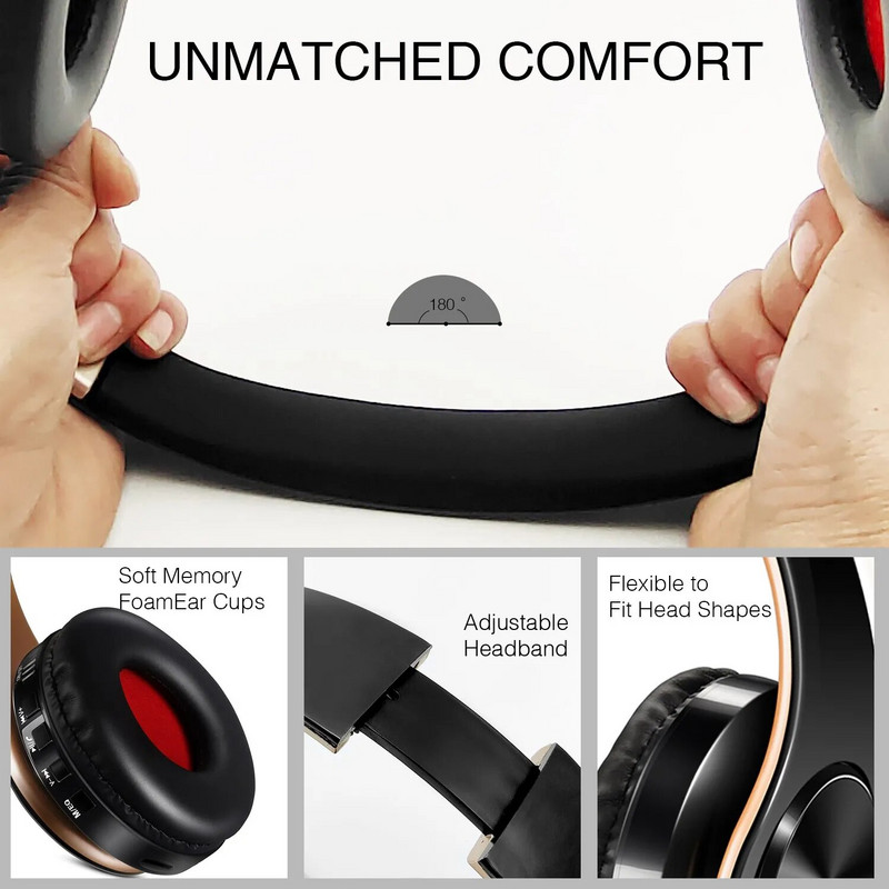 2023 m. Atnaujinamas belaidės Bluetooth ausinės Stereo ausinės Muzika Sportinės ausinės su mikrofonu, skirtos išmaniajam telefonui, televizoriui, planšetiniam kompiuteriui