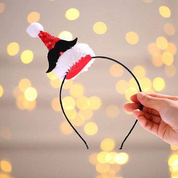 Χαριτωμένο χριστουγεννιάτικο καπέλο από ελαφοκέρατο Elk πούλιες Hair Hoop Hairband Headband Xmas Headwear Χριστουγεννιάτικες κορδέλες