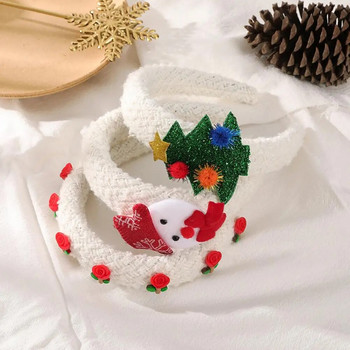 Χριστουγεννιάτικο ύφασμα τυλιγμένο με χιονάνθρωπο δέντρο του Αϊ-Βασίλη Ενήλικες Παιδιά Χαριτωμένα χριστουγεννιάτικα χριστουγεννιάτικα αξεσουάρ μαλλιών Διακόσμηση κεφαλής για πάρτι