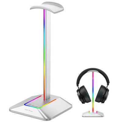 Link Dream RGB Lights ausinių stovas su c tipo USB prievadais ausinių laikiklis visoms ausinėms Žaidėjai Žaidimų kompiuterio priedai stalas