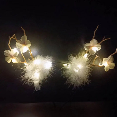 Svjetleća traka za glavu Božićno LED svjetlo Pokrivalo za glavu Koncert Svjetleće pokrivalo za glavu Rekviziti za nastup Pokrivala za glavu Dodaci za kosu za zabavu