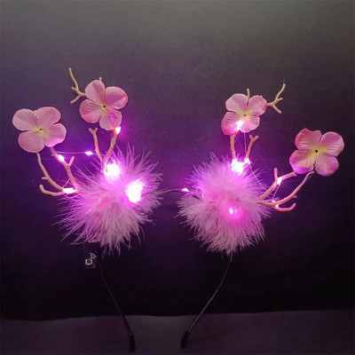 Svjetleća traka za glavu Božićno LED svjetlo Pokrivalo za glavu Koncert Svjetleće pokrivalo za glavu Rekviziti za nastup Pokrivala za glavu Dodaci za kosu za zabavu