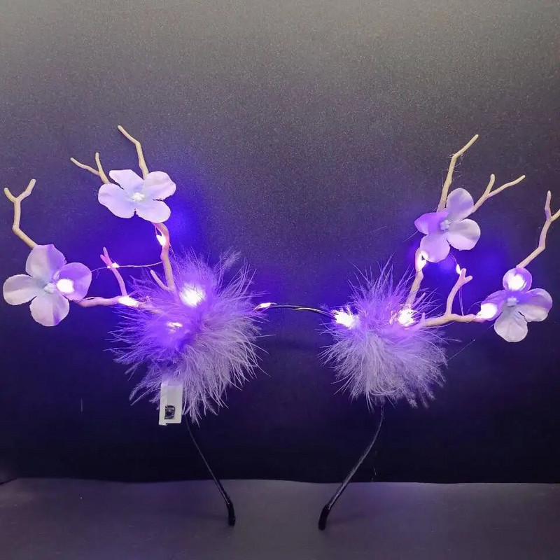 Svjetleća traka za glavu Božićno LED svjetlo Pokrivalo za glavu Koncert Svjetleće pokrivalo za glavu Rekviziti za nastup Pokrivala za glavu Dodaci za kosu za zabavu