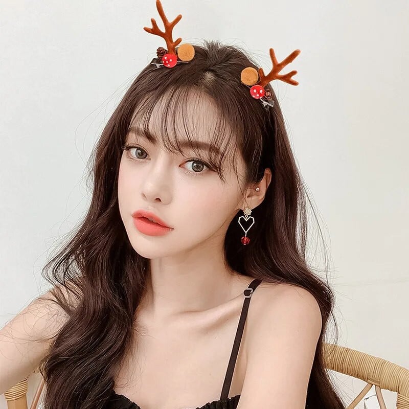 Božićna frizura Ukosnica od roga Party traka za kosu Kostim za djevojčice Trake za kosu Božićni ukrasi za kosu božićna traka za glavu