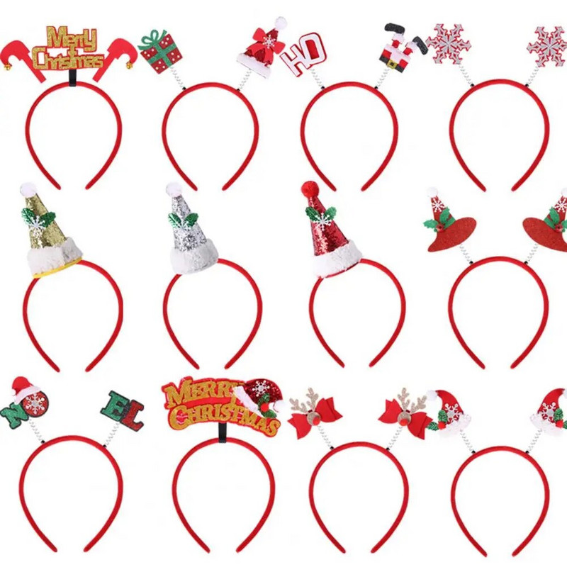 Eleganta vairāku stilu galvassegas Ziemassvētku vecīša Ziemassvētku galvassega pieaugušajiem un bērniem Ziemassvētku galvassega Ziemassvētku galvassega